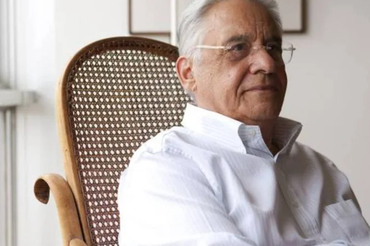 
	Fernando Henrique Cardoso: o tucano voltou a dizer que, em sua avalia&ccedil;&atilde;o, os r&eacute;us do mensal&atilde;o praticaram crimes, mas que n&atilde;o cabe a ele julg&aacute;-los
 (André Porto/Bravo!)