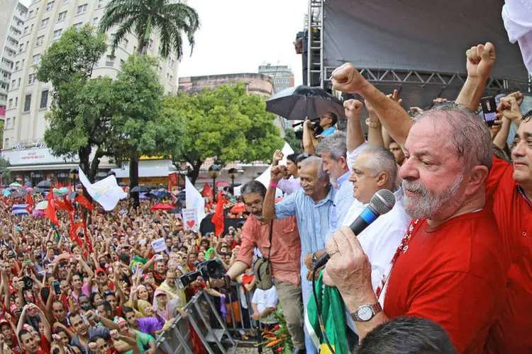 
	Lula: &quot;Companheiro Temer, voc&ecirc; quer ser presidente? Dispute elei&ccedil;&atilde;o&quot;, afirmou
 (Ricardo Stuckert/ Instituto Lula)