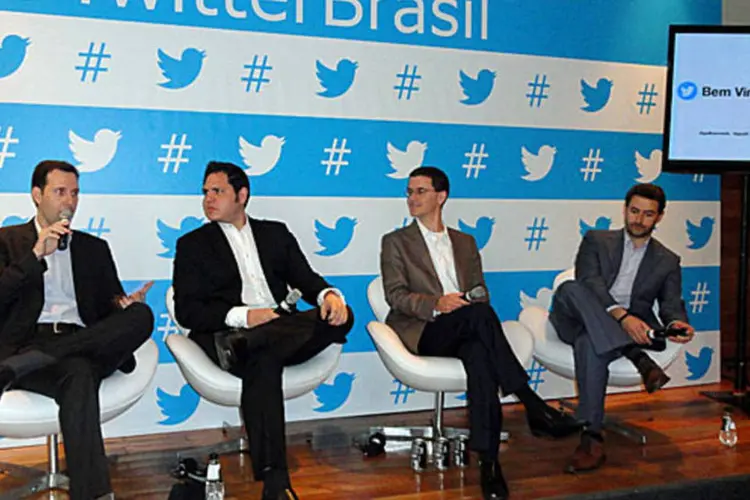 Executivos do Twitter: em evento para a imprensa, rede social anunciou o início das suas operações comerciais no país (Exame.com)