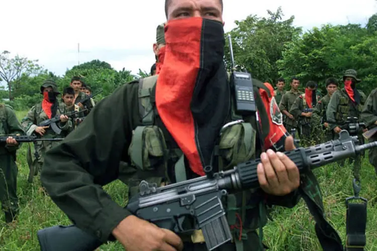 
	Soldados do ELN: o ELN, que o governo dos EUA classifica como um grupo terrorista, tem uma for&ccedil;a de combate estimado em cerca de 1.500 homen
 (Carlos Villalon/Getty Images)