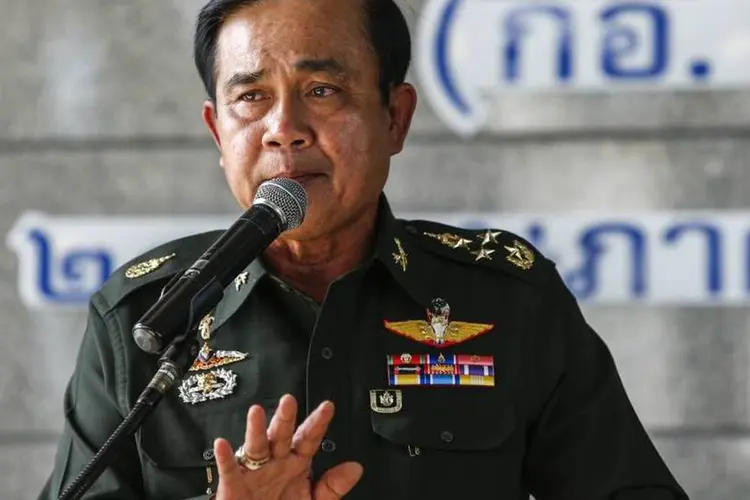 
	Prayuth Chan-ocha: comandante enunciou planos da junta em primeiro discurso direto a p&uacute;blico desde golpe
 (Athit Perawongmetha/Reuters)