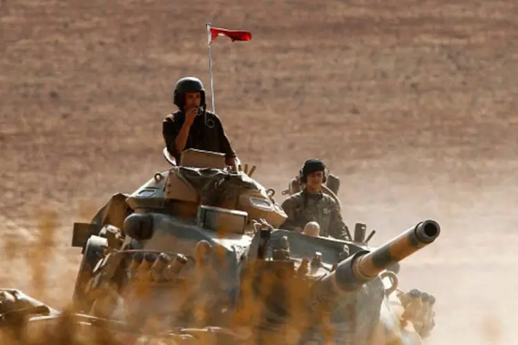 Exército turco: Turquia iniciou uma operação, chamada "Escudo Eufrates", para afastar jihadistas da fronteira síria há mais de cinco meses (Getty Images)
