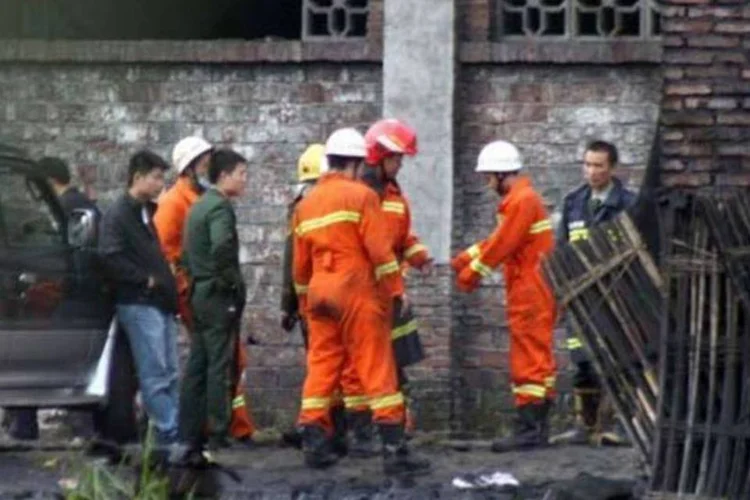 Trinta e cinco pessoas trabalhavam na mina de Hengyang, na província de Hunan, no momento da explosão (©AFP / Str)