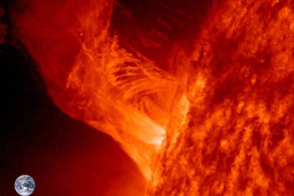Erupção solar pode causar tempestade geomagnética na Terra