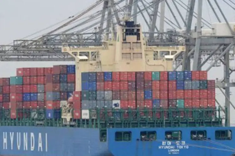 Nas exportações, a média diária foi 7,2% superior ao registrado na primeira semana de janeiro (Robyn Beck/AFP)