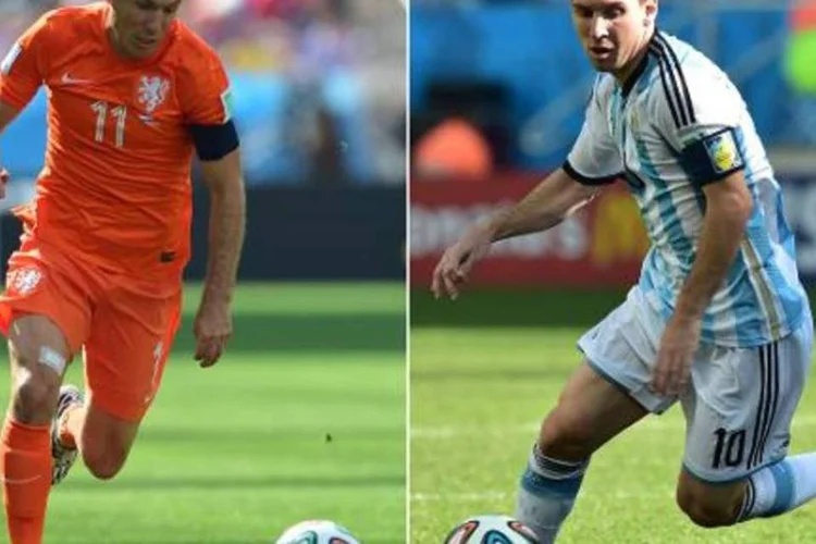 
	Deu Argentina: Robben n&atilde;o conseguiu parar time de Messi e hermanos est&atilde;o na final
 (AFP)