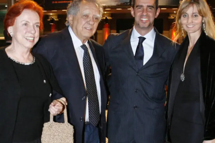 Fábio Vianna (dir), ainda como executivo da Paramount, e amigos no Festival do Rio 2008, no Cine Odeon
 (Reginaldo Teixeira)