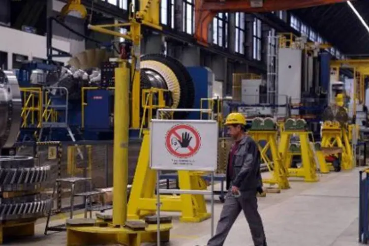 Fábrica da Siemens em Berlim: cortes são parte de um plano de reestruturação (Johannes Eisele/AFP)