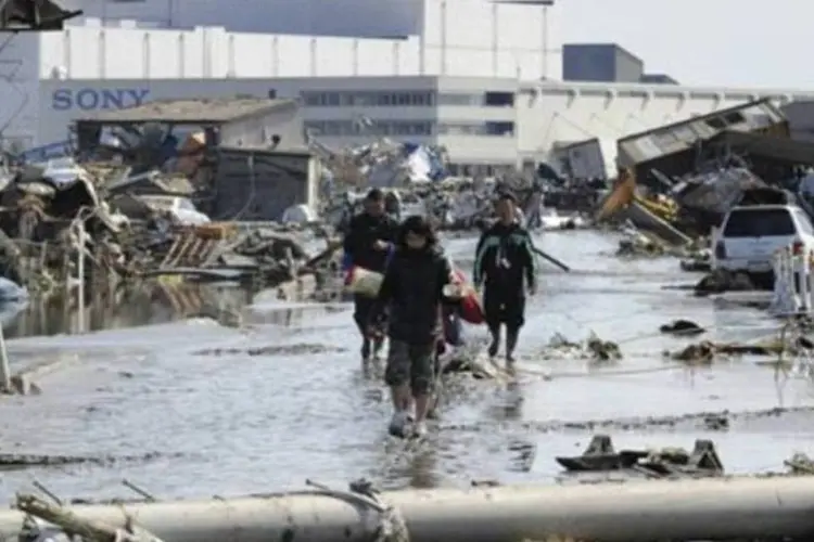 Fábrica da Sony na província de Miyagi: produção paradas desde o terremoto (Kazuhiro Nogi/AFP)
