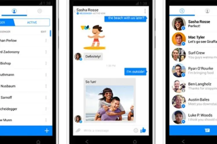 Novo messenger do Facebook: aplicativo está mais veloz e com elementos de design e navegação nativos do Android e do iOS (Reprodução)