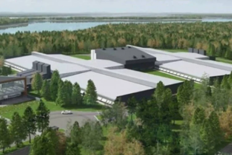Vista aérea de modelo do prédio com novo data center: ainda não há data exata para o início da construção do data center baseado no conceito de Rapid Deployment Data Center (Reprodução/Facebook)