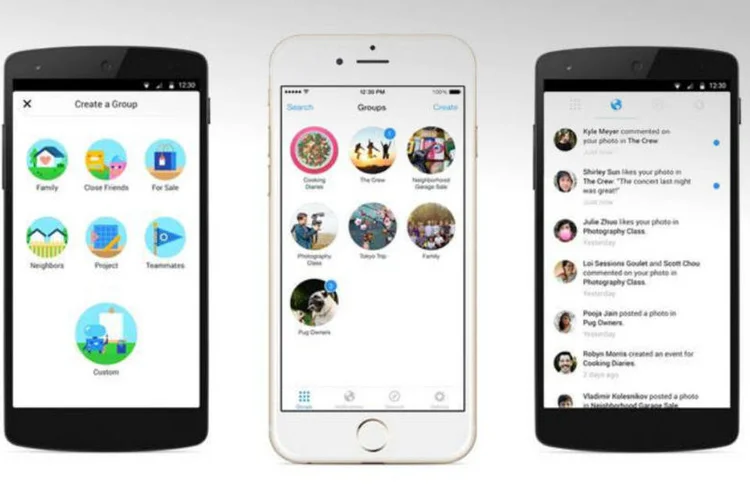 Groups: app já está disponível em todos os países para iOS e Android (Divulgação/Facebook)
