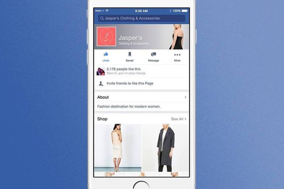 Facebook permitirá compras dentro das páginas de lojas