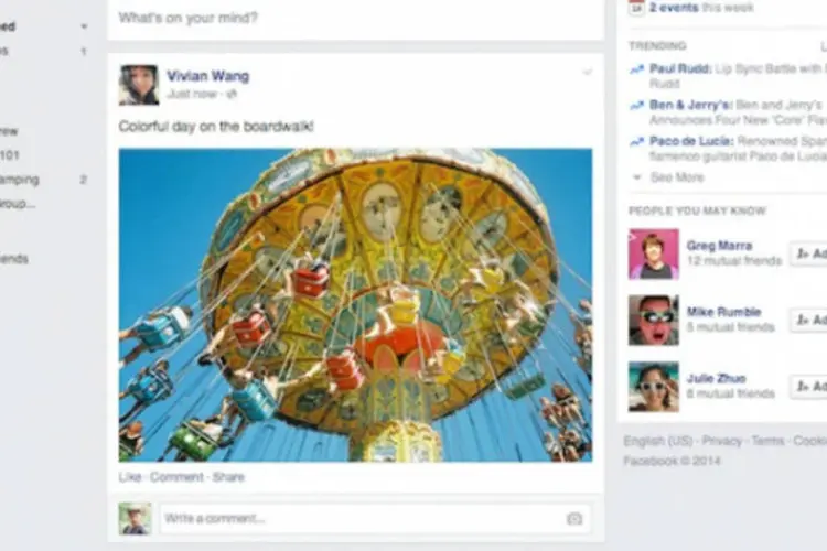 Facebook começa a trocar interface de feed de notícias: mudança  “une o melhor dos dois mundos”, de acordo com a empresa (Reprodução/Facebook)