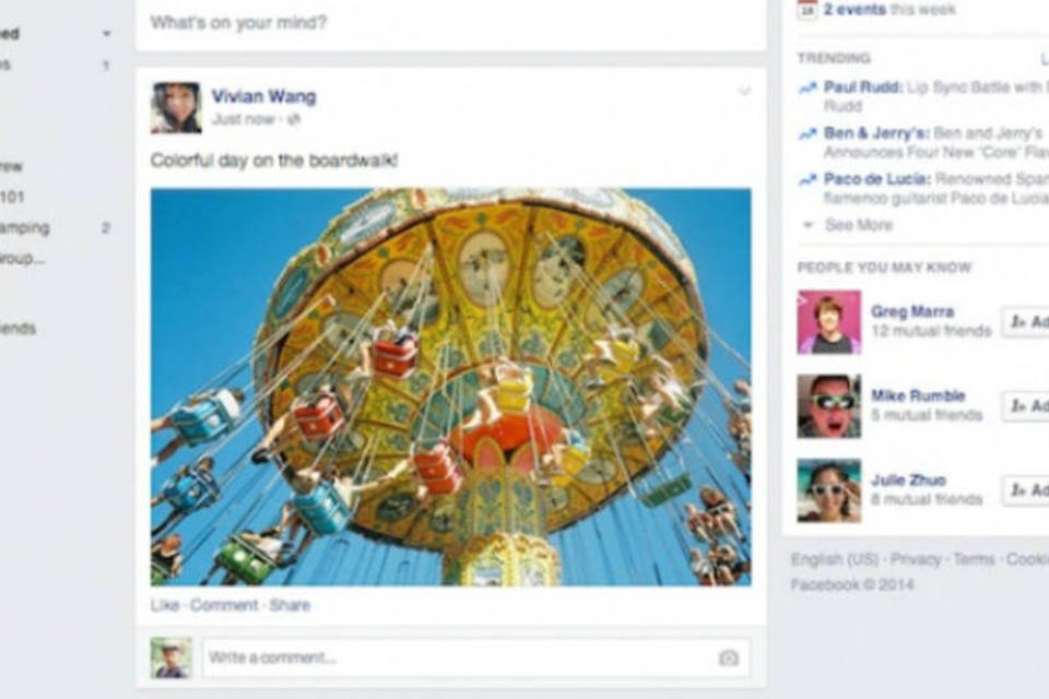 Facebook começa a trocar interface de feed de notícias