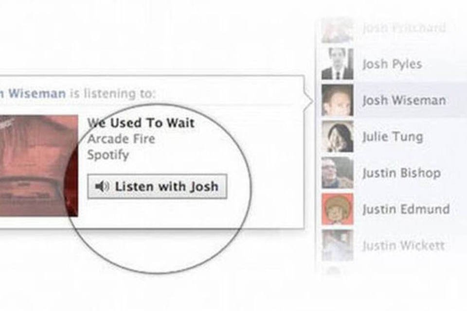 Facebook incorpora recurso para compartilhar músicas