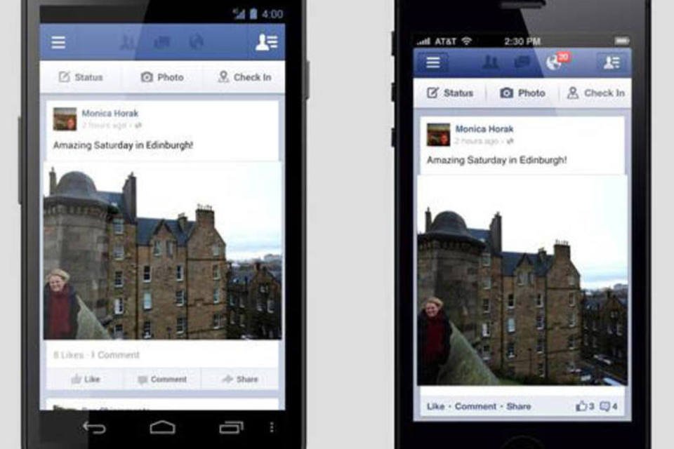App do Facebook ganha botão para compartilhamento