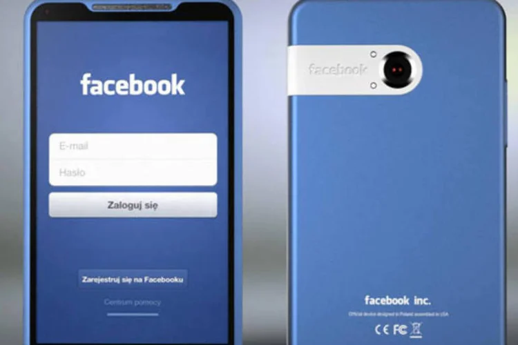 Ilustração do designer polonês Michal Bonikowski mostra como poderia ser o smartphone do Facebook  (Michal Bonikowski/ Mindsailors Design Stucio)
