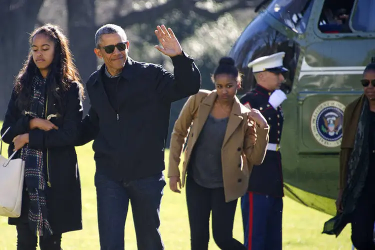 Família Obama: casa também fica a apenas três quilômetros da Casa Branca (Ron Sachs-Pool/Getty Images)