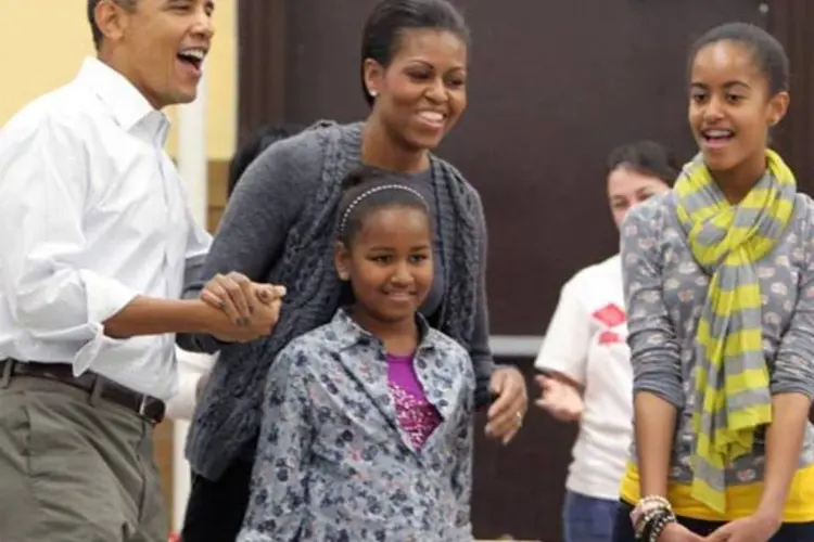 Família Obama: oor recomendação da embaixada dos EUA, crianças têm que fazer atividades socioeducativas (Getty Images)