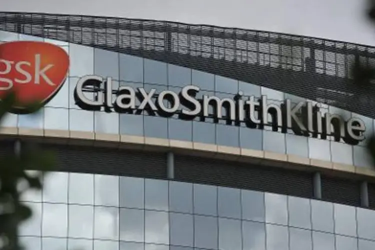 Sede do grupo farmacêutico britânico GlaxoSmithKline, em Londres (Ben Stansall/AFP)