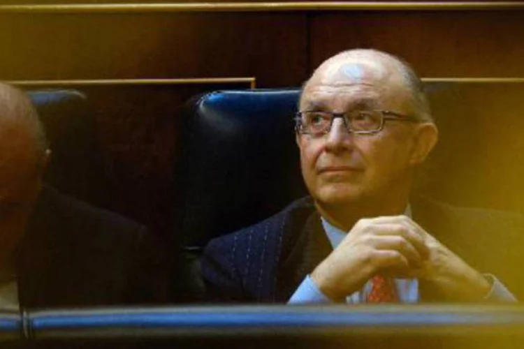 O ministro da Fazenda, Cristóbal Montoro: "é um dado portanto positivo, ainda mais porque foi um ano de recessão" (Pierre-Philippe Marcou/AFP)