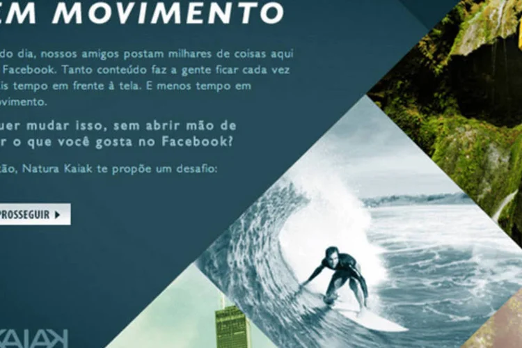 App: intenção é incentivar que os usuários se movimentem na mesma proporção que produzem conteúdo na rede social (Reprodução)
