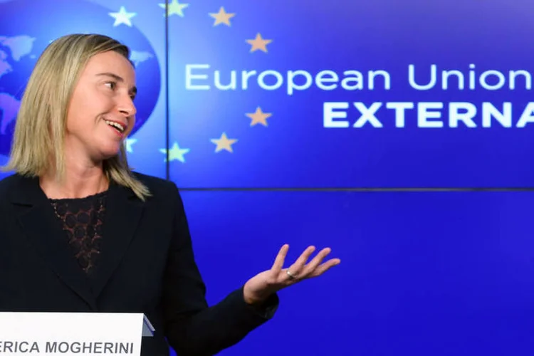 
	Federica Mogherini: necessidade de continuar os esfor&ccedil;os diplom&aacute;ticos, a quest&atilde;o humanit&aacute;ria e o combate ao EI est&atilde;o inclu&iacute;dos na pauta
 (Reuters)