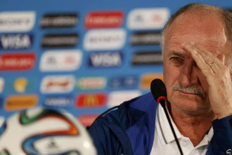 Luiz Felipe Scolari durante coletiva de imprensa no estádio Mané Garrincha, em Brasília (Ueslei Marcelino/Reuters)