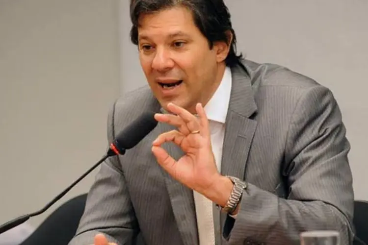 O ministro da Educação, Fernando Haddad, em depoimento na Câmara (Wilson Dias/AGÊNCIA BRASIL)