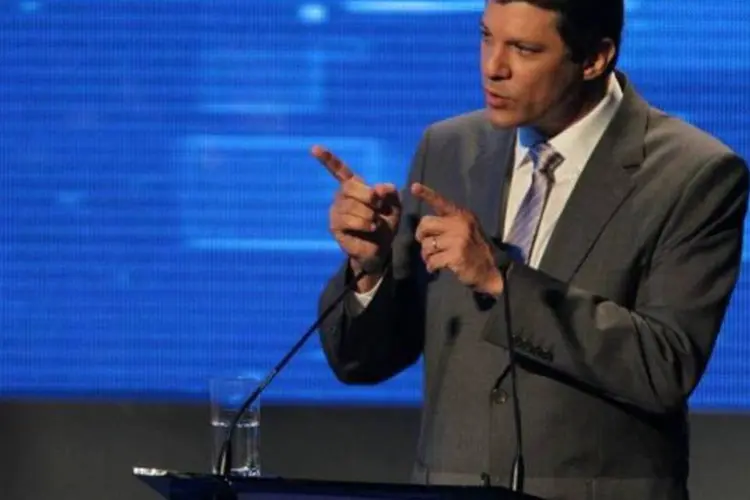 
	Fernando Haddad, no primeiro debate de campanha, entre candidatos a prefeito de S&atilde;o Paulo
 (Divulgação/Facebook)