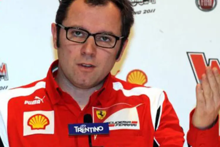 
	O diretor da Ferrari, Stefano Domenicali: &quot;mas o que podemos dizer? N&atilde;o podemos gritar. Precisamos trabalhar duro&quot;, disse
 (Wrooom 2011-Photo Service/AFP)