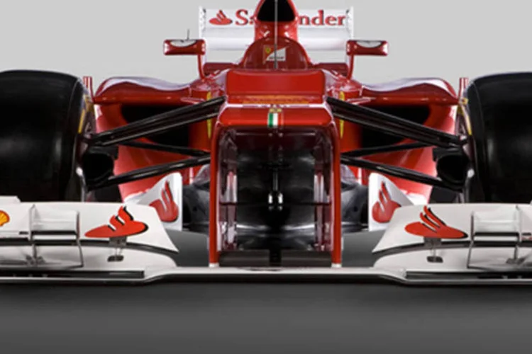 F2012, o novo carro de Fórmula 1 da Ferrari: a apresentação foi feita pela internet devido ao mau tempo que afeta toda a Itália  (Divulgação/Ferrari.com)