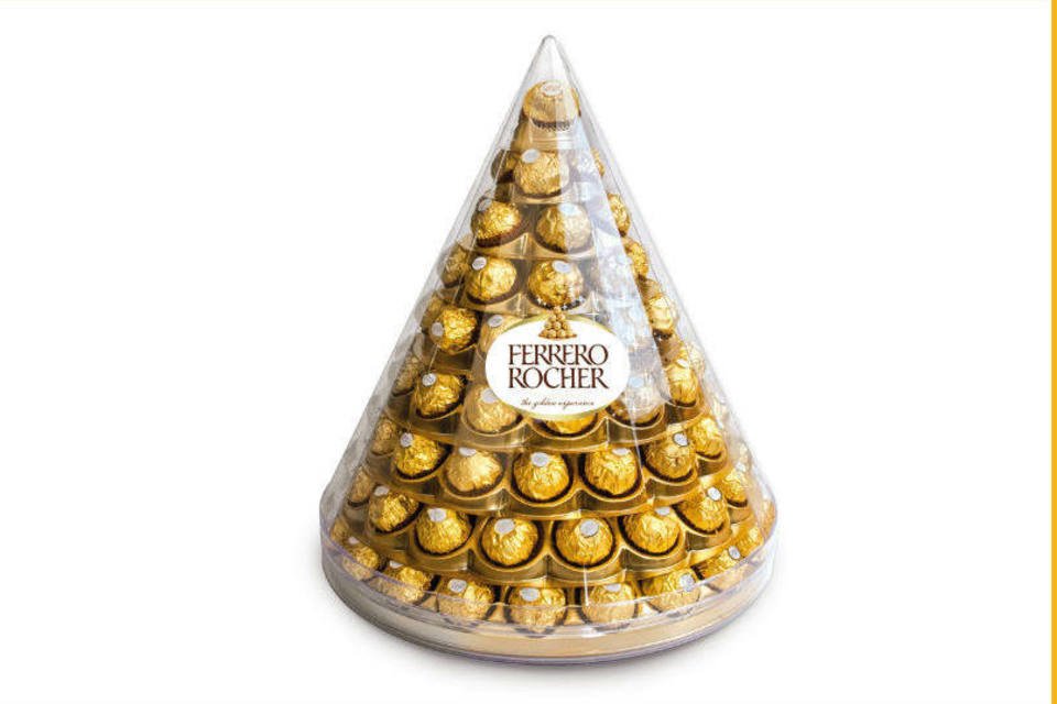 Ferrero Rocher vai vender pirâmide de bombons nessa Páscoa