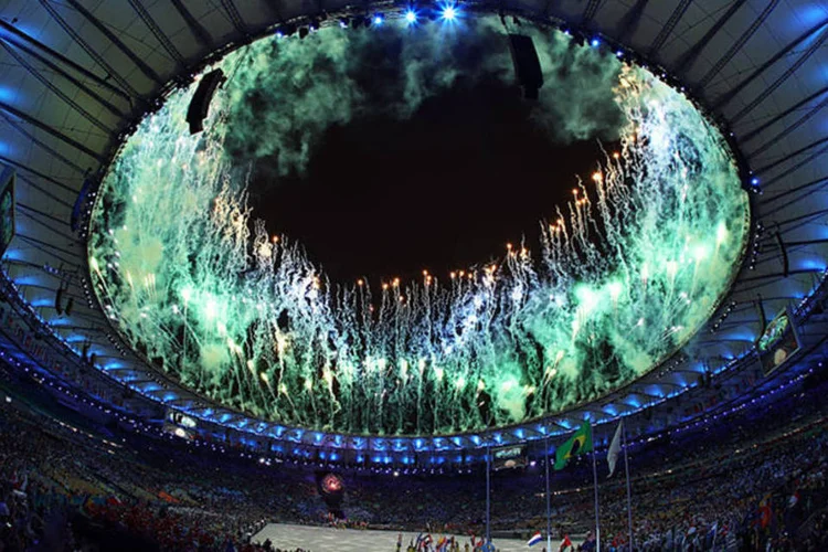 
	Festa de encerramento da Olimp&iacute;ada
 (Patrick Smith/Getty Images)