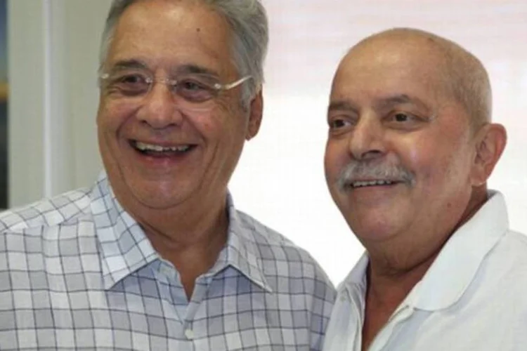 Segundo a assessoria de Lula, na saída, FHC comentou apenas que Lula estava bem melhor, "melhor do que ele imaginava" (Roberto Stuckert Filho/Instituto Lula)