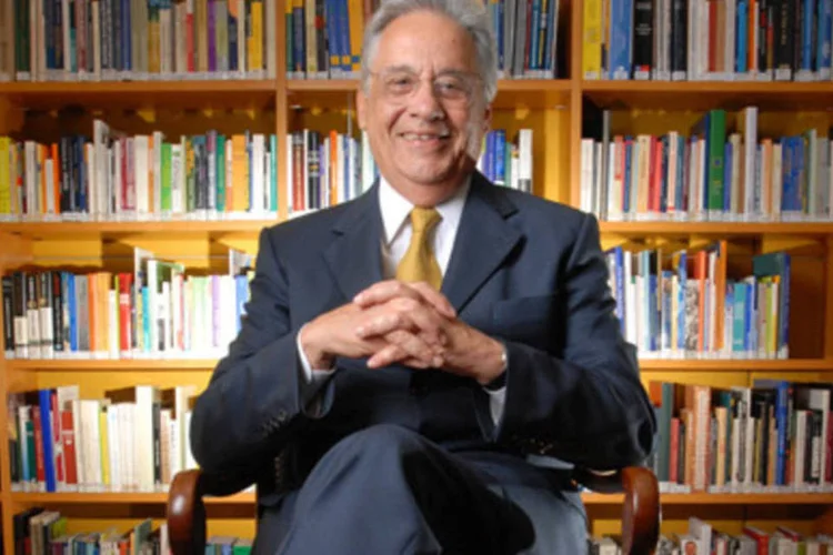 
	Fernando Henrique Cardoso: Ao final de seu mandato, o modelo tucano de privatiza&ccedil;&otilde;es ganharia o sinal verde. Em 1997, o governo privatizaria a Vale e, no ano seguinte, a Telebr&aacute;s.
 (Germano Lüders/Exame)