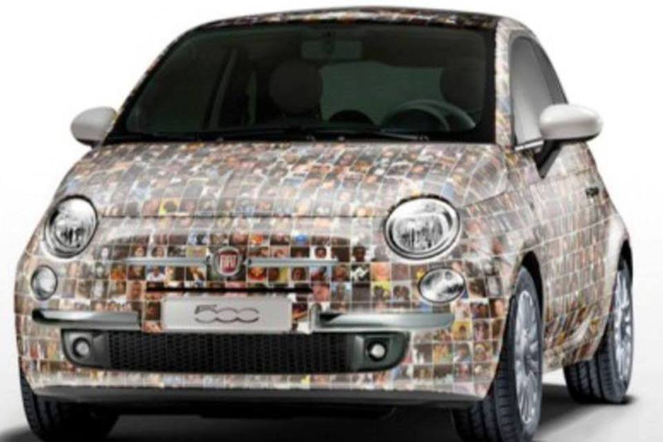 Fiat 500 estampado com 1.500 fotos será apresentado no Salão do Automóvel de Paris (.)