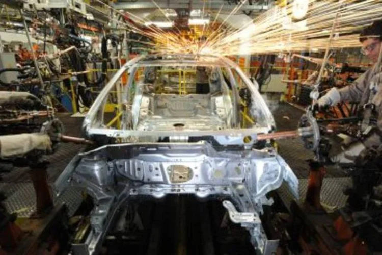 Linha de produção: fábrica da montadora Fiat em Betim, Minas Gerais (.)