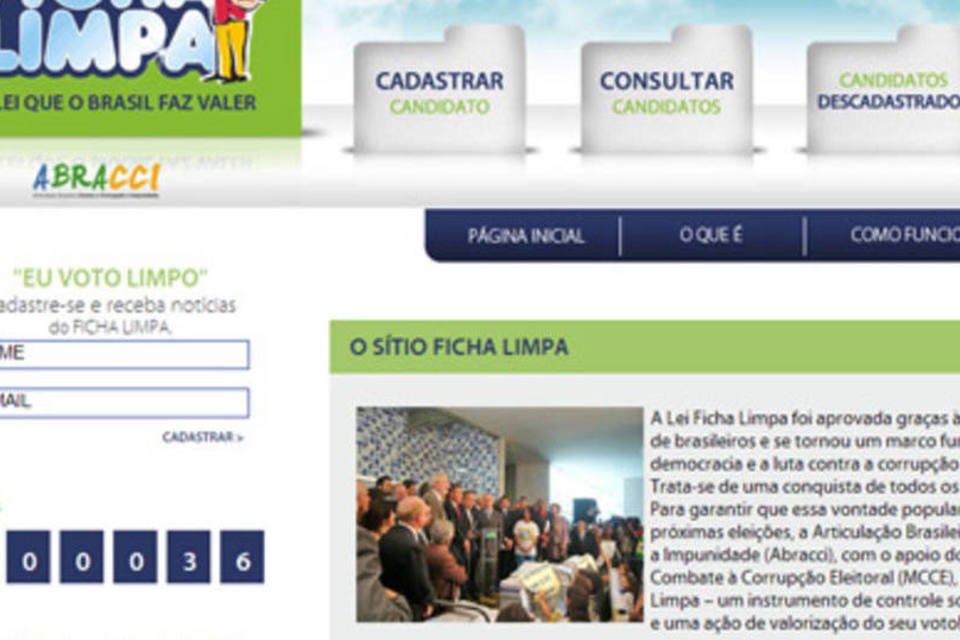 Procura é alta, mas candidatos ignoram site Ficha Limpa