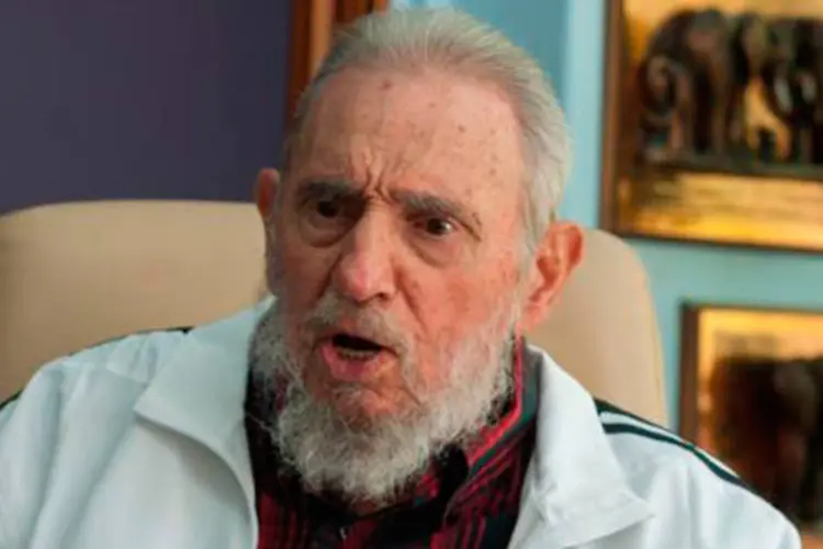 
	Fidel Castro: &quot;eu o felicito calorosamente por sua brilhante vit&oacute;ria pol&iacute;tica, cujos detalhes acompanhei de perto pelo canal (latino-americano) &#39;Telesur&#39;&quot;
 (Alex Castro/AFP)