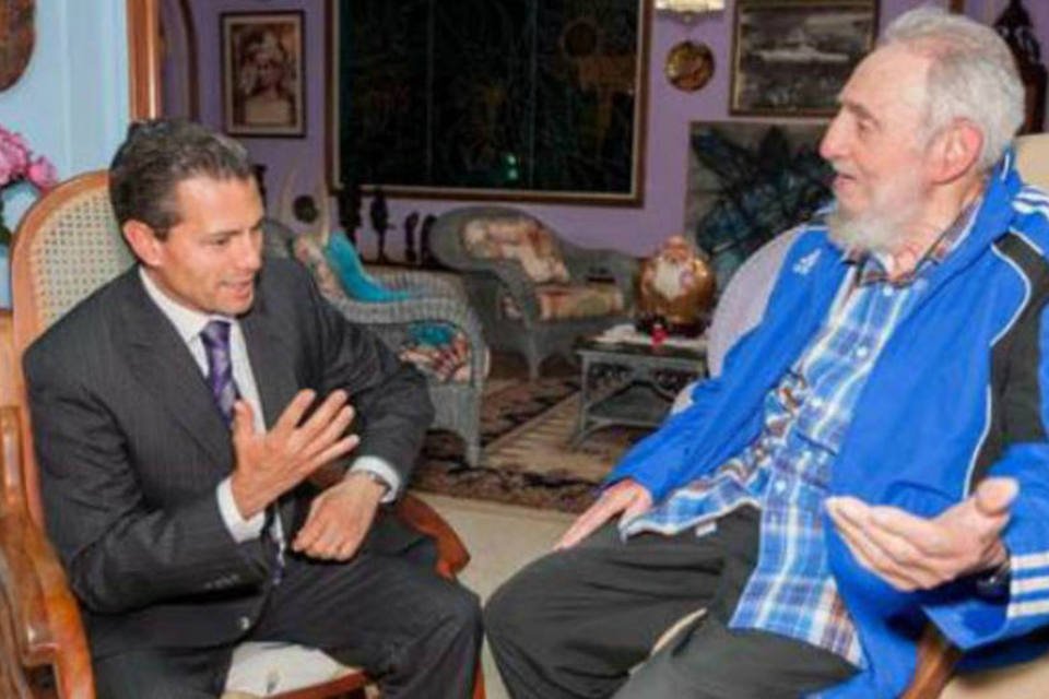 Fidel se reúne com presidentes do Uruguai e México
