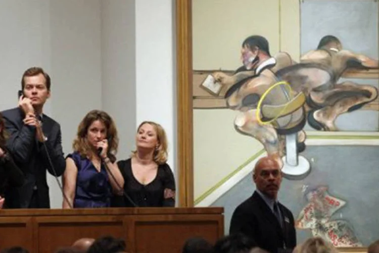 
	Leil&atilde;o de obra de arte: Christie&#39;s divulgou ter tido um faturamento recorde de 3,9 bilh&otilde;es de libras em 2012
 (Mario Tama/Getty Images/AFP)
