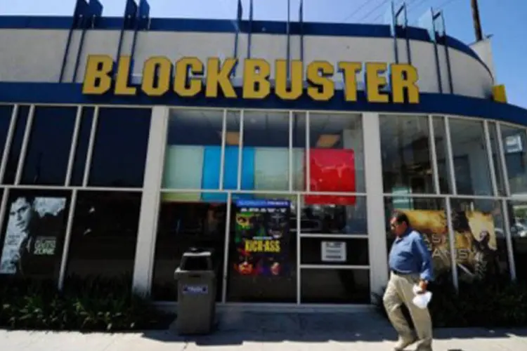 Loja da Blockbuster em Los Angeles: empresa tenta negociar com seus credores para recuperar a saúde financeira