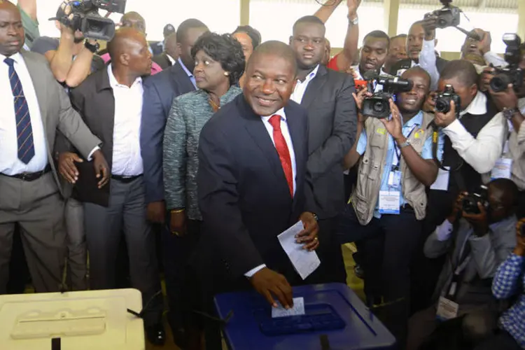 Filipe Nyusi: contagem da Comissão Eleitoral Nacional apontou 57 por cento dos votos para Nyusi (Grant Lee Neuenburg/Reuters/Reuters)