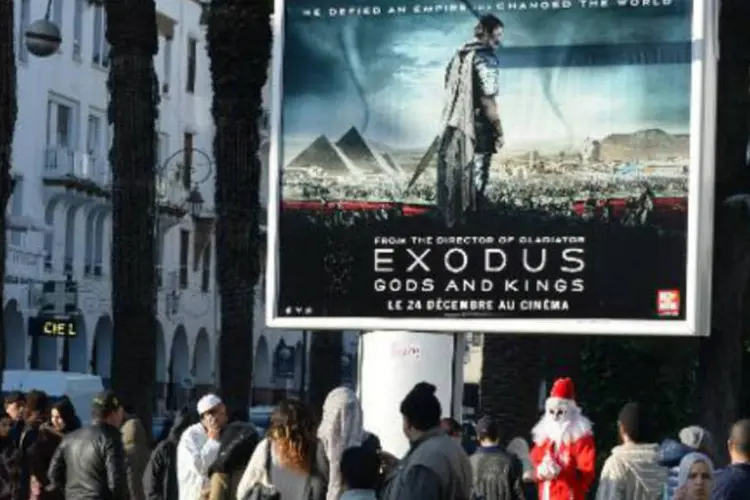 Filme "Êxodo: Deuses e Reis" em cartaz na cidade de Rabat: (Fadel Senna/AFP)