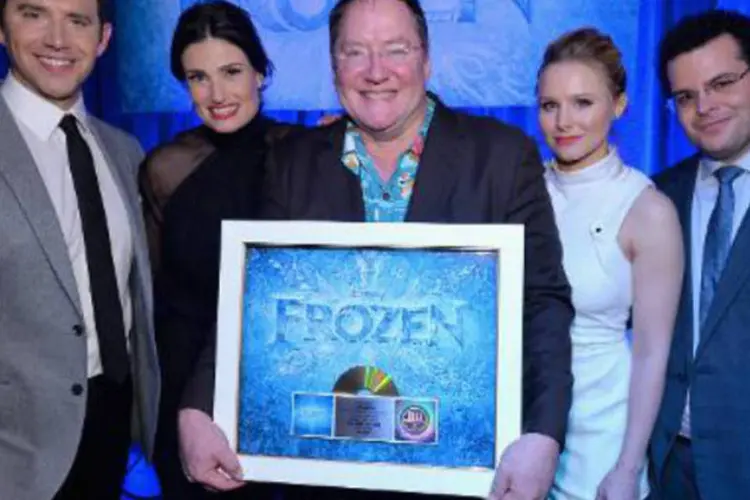 Elenco do filme Frozen: filme arrecadou de mais de um bilhão de dólares e é considerado por críticos como um dos melhores filmes de animação de todos os tempos (Alberto E. Rodriguez/AFP)