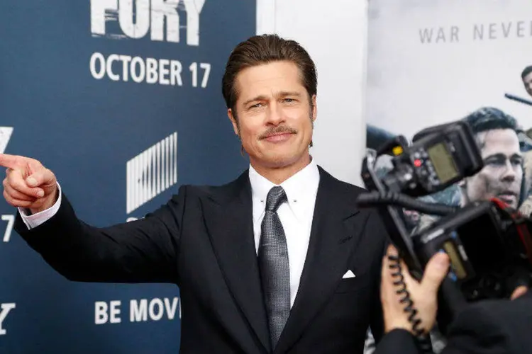 Brad Pitt, o protagonista do filme "Corações de Ferro", que estreia hoje nos EUA (Jonathan Ernst/Reuters)
