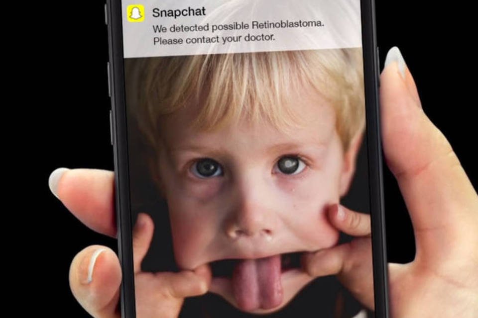 Ação cria filtro do Snapchat que diagnostica câncer no olho