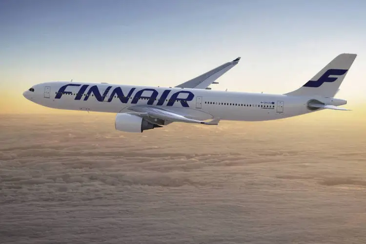 
	Avi&atilde;o da finlandesa Finnair: companhia pretende comercializar no Brasil bilhetes de passagem ou de carga, segundo o texto da Anac
 (Divulgação)